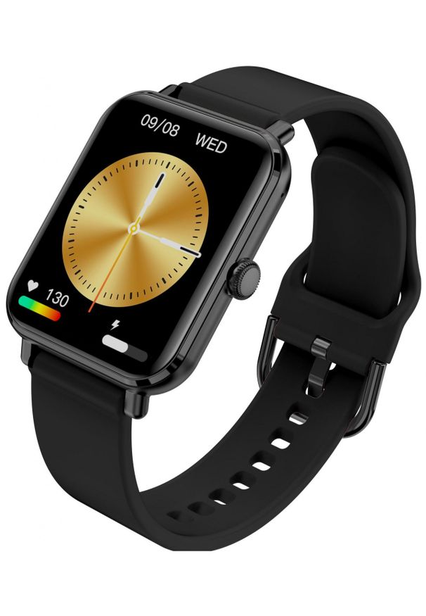 GARETT - Smartwatch Garett GRC Classic czarny. Rodzaj zegarka: smartwatch. Kolor: czarny. Materiał: guma. Styl: klasyczny, sportowy, biznesowy