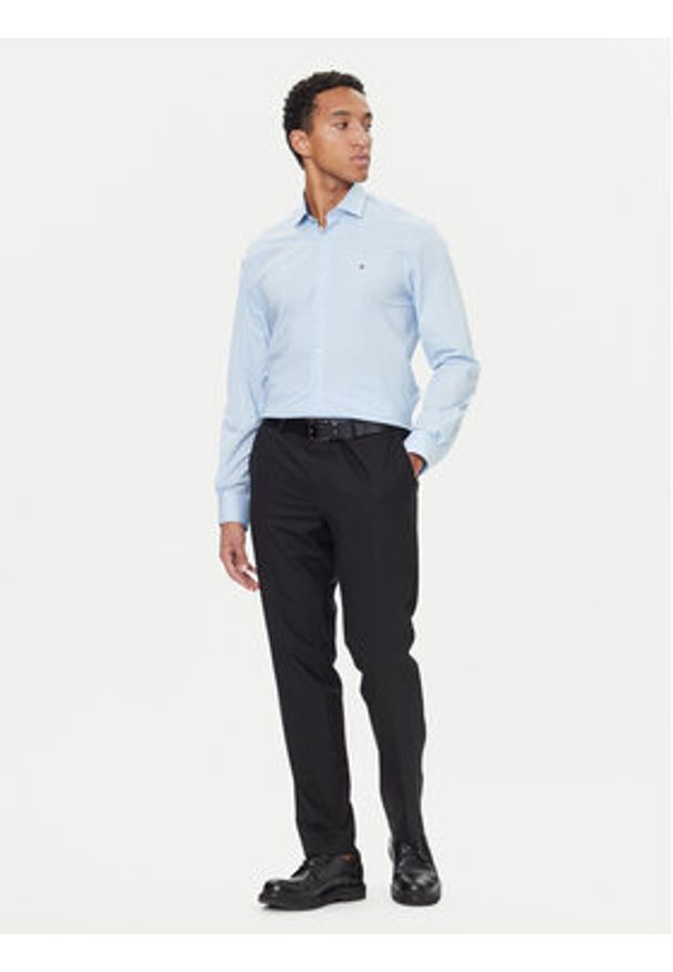 TOMMY HILFIGER - Tommy Hilfiger Koszula MW0MW40524 Błękitny Slim Fit. Kolor: niebieski. Materiał: bawełna