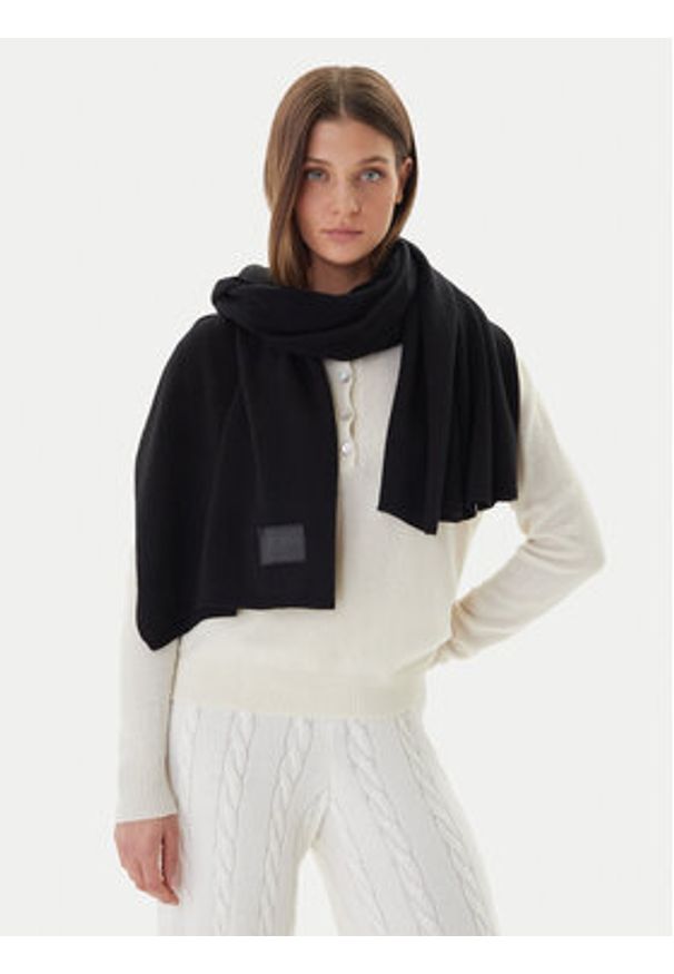 Guess Szalik AW5437 POL03 Czarny. Kolor: czarny. Materiał: wełna