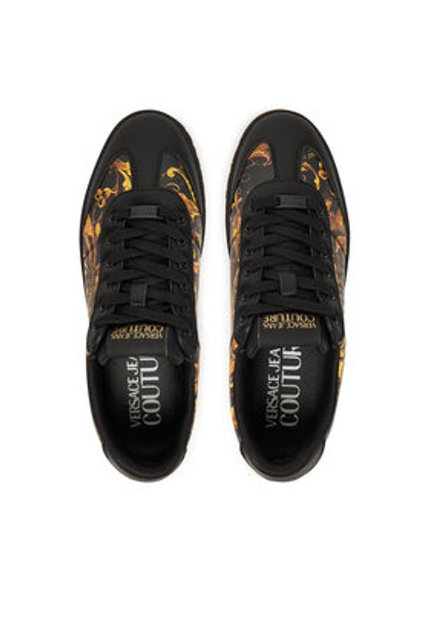 Versace Jeans Couture Sneakersy 79YA3SK6 Czarny. Kolor: czarny. Materiał: skóra