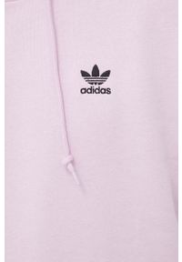 adidas Originals bluza męska kolor różowy z kapturem z aplikacją. Typ kołnierza: kaptur. Kolor: różowy. Materiał: materiał. Długość rękawa: długi rękaw. Długość: długie. Wzór: aplikacja #5