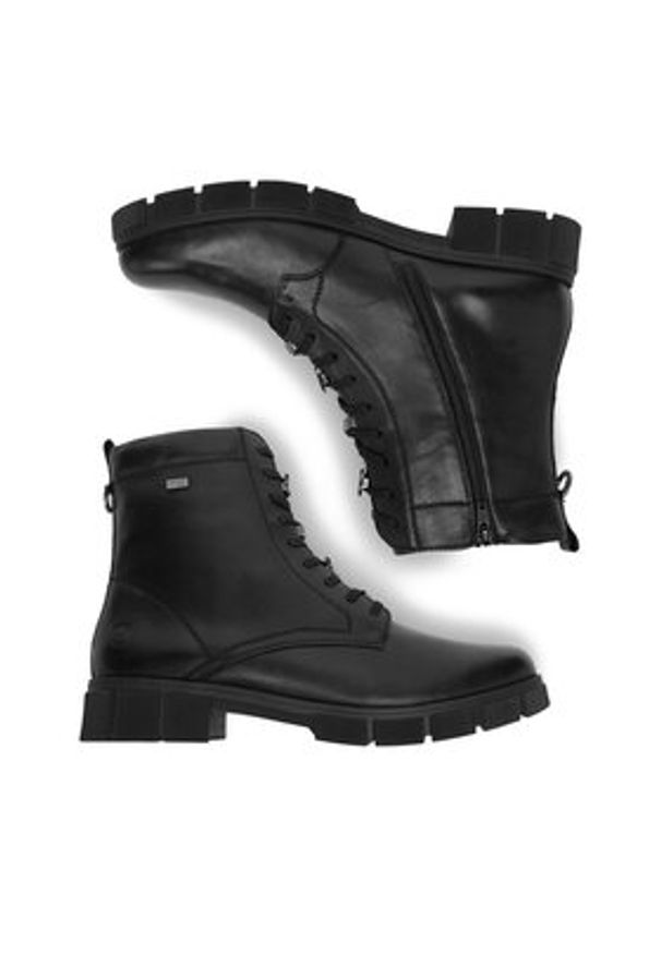 Remonte Trzewiki CEO-D2S73-00 Czarny. Kolor: czarny. Materiał: skóra