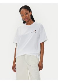 Converse T-Shirt W Beach Scenentee 10026378-A01 Biały Regular Fit. Kolor: biały. Materiał: bawełna #1