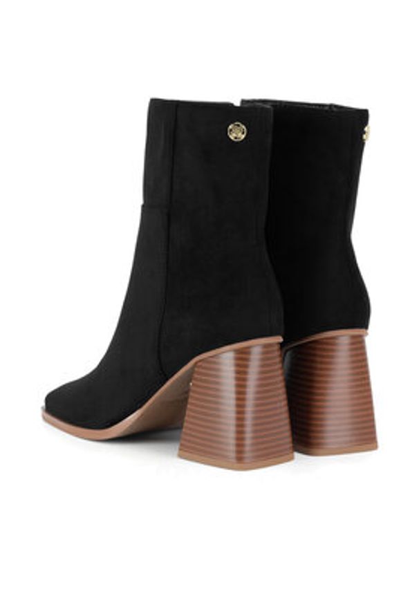 Nine West Botki WFA3361-1 Czarny. Kolor: czarny. Materiał: materiał