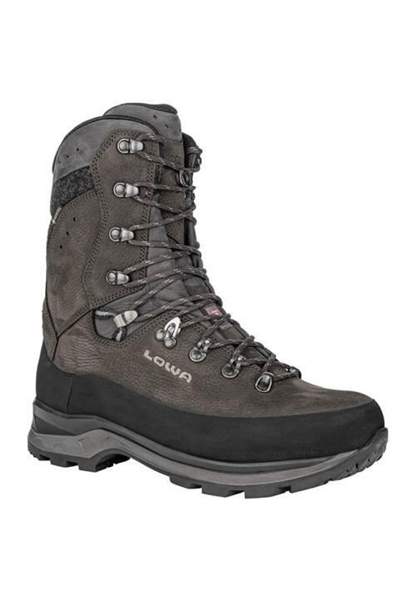 Buty trekkingowe męskie Lowa Tibet Evo 200 Gtx Hi. Wysokość cholewki: za kostkę. Zapięcie: sznurówki. Kolor: szary. Materiał: skóra, guma, tkanina, materiał. Szerokość cholewki: normalna