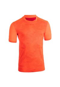 OFFLOAD - Koszulka do rugby Perf Tee R500. Kolor: wielokolorowy, pomarańczowy, czerwony. Materiał: materiał, poliester #1