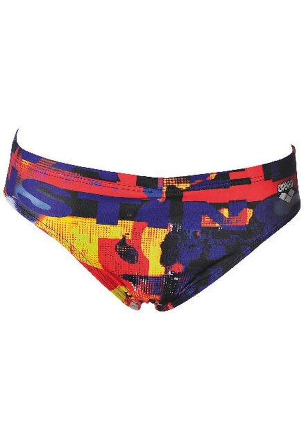 Kąpielówki slipy męskie na basen Arena Instinct Brief. Kolor: czerwony, wielokolorowy, żółty, czarny