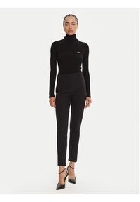 Elisabetta Franchi Golf MK-11B-56E2-V290 Czarny Slim Fit. Typ kołnierza: golf. Kolor: czarny. Materiał: syntetyk