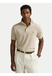 Polo Ralph Lauren Polo 710704319080 Beżowy Slim Fit. Typ kołnierza: polo. Kolor: beżowy. Materiał: bawełna