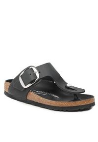 Birkenstock Japonki Gizeh Big Buckle 1023337 Czarny. Kolor: czarny. Materiał: nubuk, skóra #6