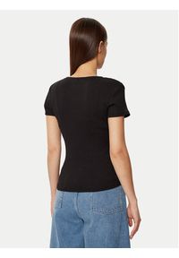 Tommy Jeans T-Shirt DW0DW19502 Czarny Slim Fit. Kolor: czarny. Materiał: bawełna #3