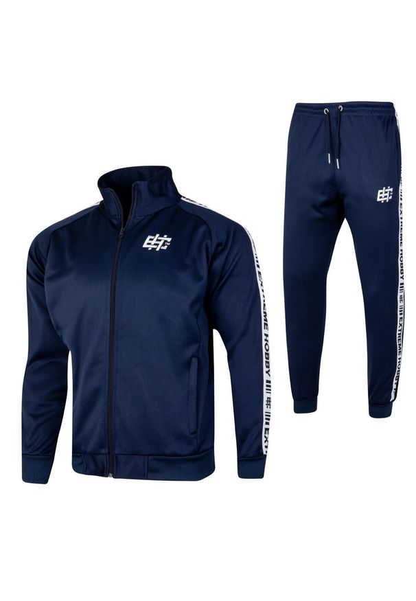 Dres Sportowy Męski EXTREME HOBBY STYLE. Kolor: niebieski. Materiał: poliester, dresówka