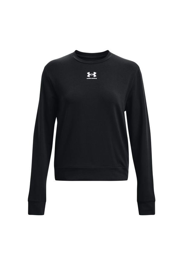 Damska bluza z kołnierzem typu crew neck Under Armour Rival. Kolor: wielokolorowy, biały, czarny. Materiał: polar. Sport: fitness