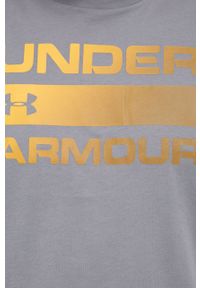 Under Armour t-shirt męski kolor szary. Kolor: szary. Materiał: dzianina. Wzór: nadruk #3