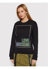 Love Moschino - LOVE MOSCHINO Bluza W630648M 4266 Czarny Regular Fit. Kolor: czarny. Materiał: bawełna #1