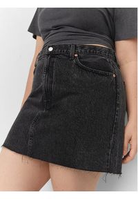 mango - Mango Spódnica jeansowa Hailey 57050291 Czarny Regular Fit. Kolor: czarny. Materiał: jeans, bawełna #4