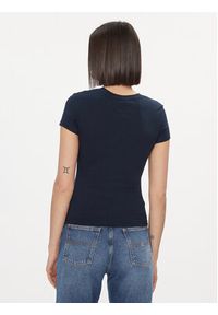 Tommy Jeans T-Shirt Essential DW0DW17357 Granatowy Slim Fit. Kolor: niebieski. Materiał: bawełna, syntetyk #4