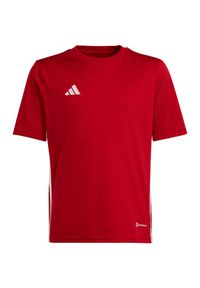 Adidas - Koszulka do piłki nożnej dla dzieci adidas Tabela 23 Jersey. Kolor: czerwony. Materiał: jersey. Sport: piłka nożna