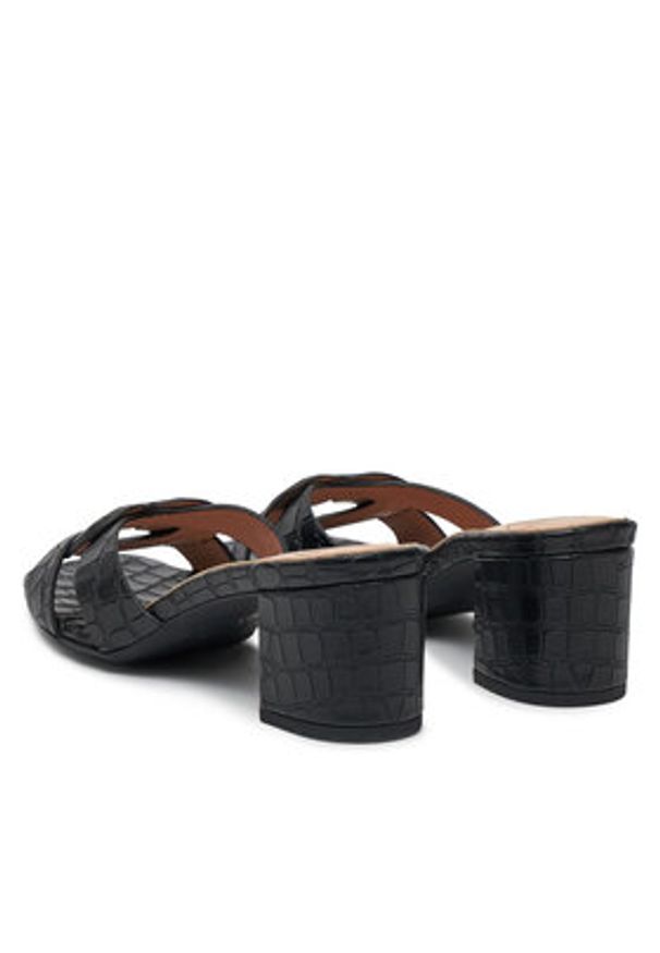 Love Moschino - LOVE MOSCHINO Klapki JA28065G1MIB0000 Czarny. Kolor: czarny. Materiał: skóra