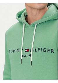 TOMMY HILFIGER - Tommy Hilfiger Bluza Logo MW0MW11599 Zielony Regular Fit. Kolor: zielony. Materiał: bawełna #3