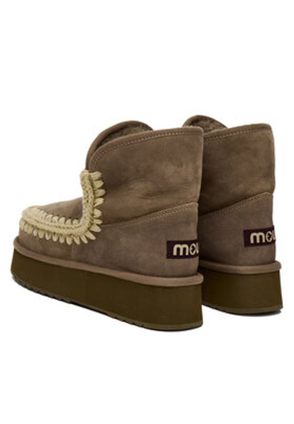 Mou Śniegowce MU.FW681010A Szary. Kolor: szary. Materiał: skóra, zamsz