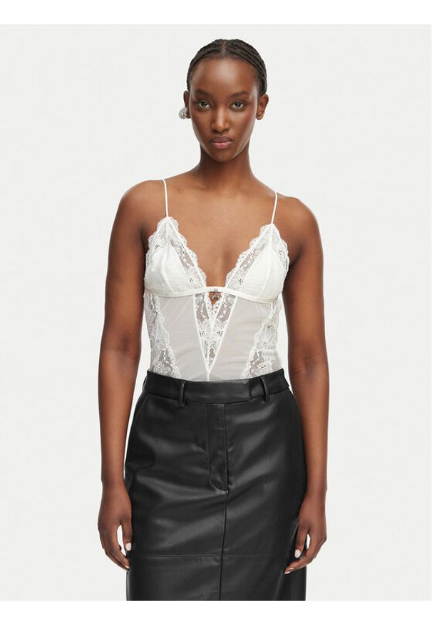 Patrizia Pepe Body 2I0143/A602-W146 Biały. Kolor: biały. Materiał: syntetyk