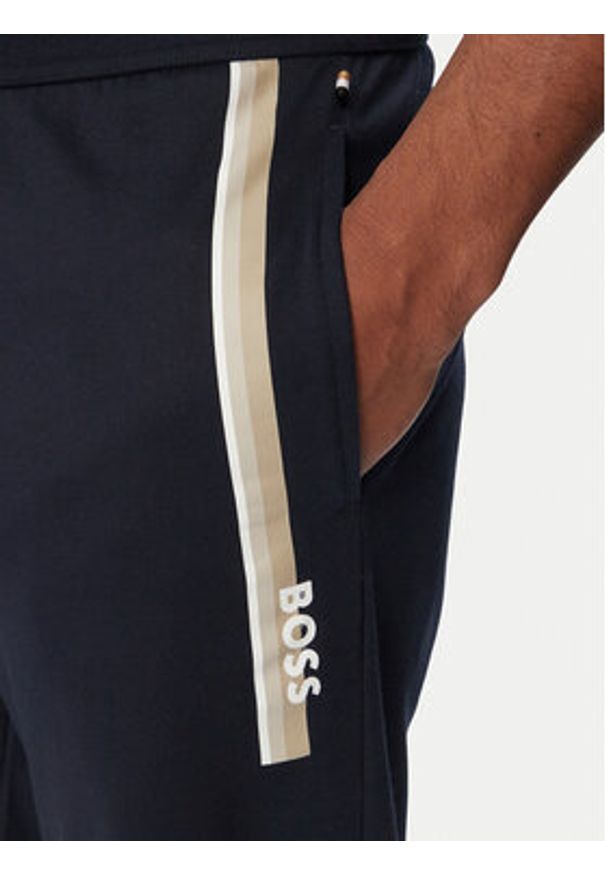 BOSS Spodnie dresowe Authentic 50554784 Granatowy Regular Fit. Kolor: niebieski. Materiał: bawełna