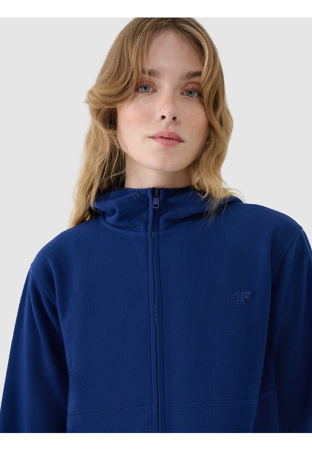 4f - 4F Polar regular z kapturem damski - granatowy XL. Typ kołnierza: kaptur. Kolor: niebieski. Materiał: polar. Sezon: zima. Sport: narciarstwo, turystyka piesza, snowboard, wspinaczka