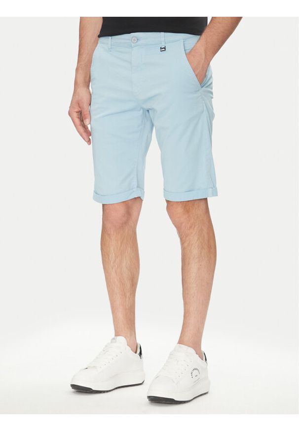 Karl Lagerfeld - KARL LAGERFELD Szorty materiałowe 265812 552829 Błękitny Regular Fit. Kolor: niebieski. Materiał: bawełna