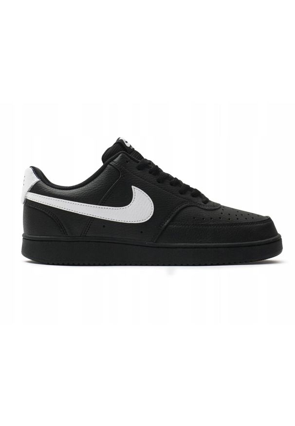Nike - Buty na co dzień męskie NIKE COURT VISION eko skóra. Okazja: na co dzień. Kolor: czarny. Materiał: skóra. Model: Nike Court