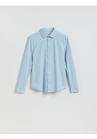 Reserved - Koszula super slim fit - jasnoniebieski. Kolor: niebieski. Materiał: dzianina #1