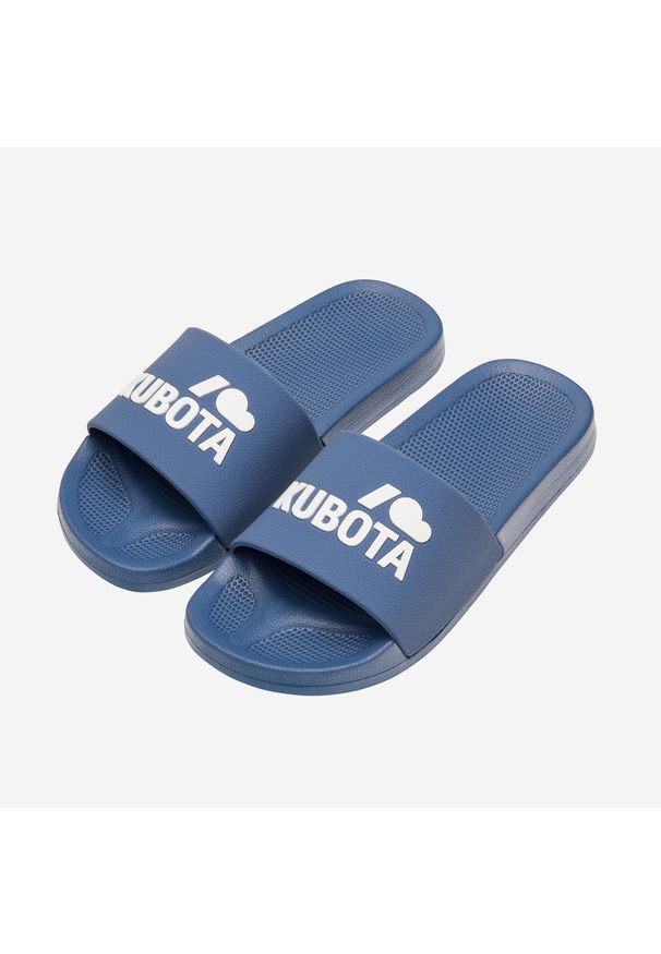 Klapki Kubota Niebieskie dla dzieci. Okazja: na plażę, do domu. Kolor: niebieski. Materiał: materiał