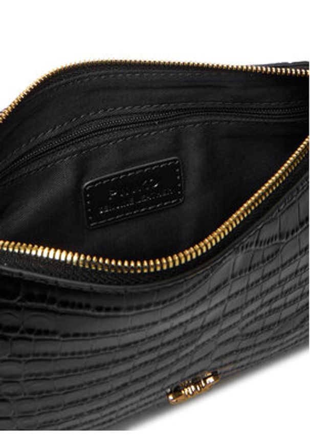 Pinko - PINKO Torebka Flat Horizontal Mini AI 25-26 104277 A2OH Czarny. Kolor: czarny. Materiał: skórzane