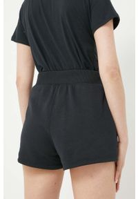 Hollister Co. szorty damskie kolor czarny gładkie medium waist. Stan: podwyższony. Kolor: czarny. Materiał: tkanina. Wzór: gładki #2
