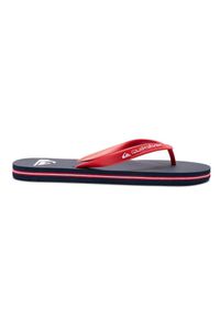 Quiksilver - Klapki dla Mężczyzn MOLOKAI CORE. Okazja: na plażę. Kolor: czerwony. Materiał: guma, syntetyk. Wzór: paski. Styl: sportowy