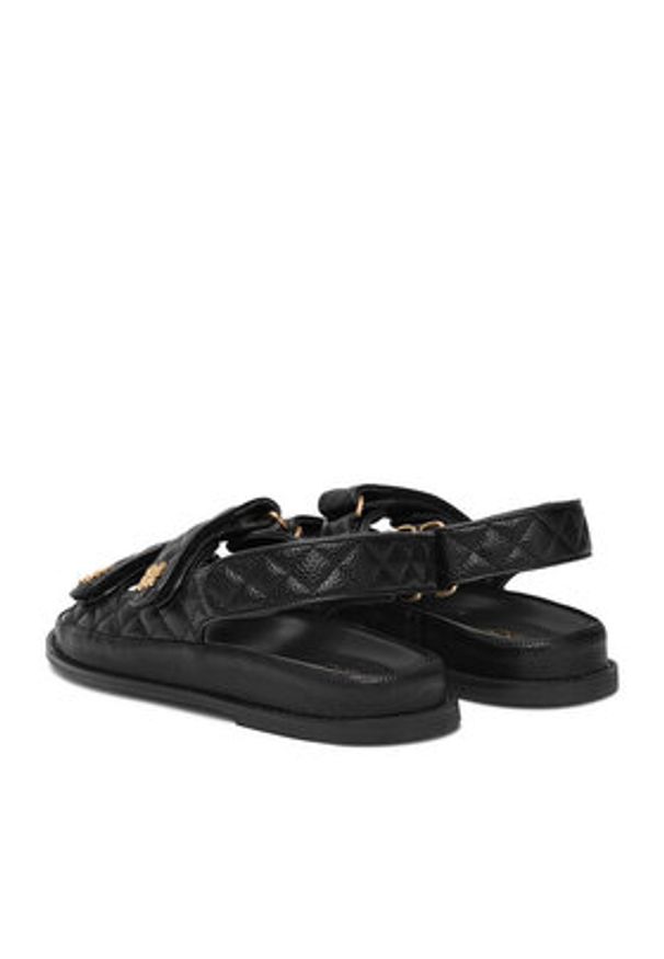 Nine West Sandały V1557-703-1 Czarny. Kolor: czarny. Materiał: materiał
