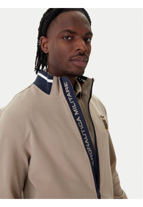 Aeronautica Militare Bluza 261FE2089UF00674 Beżowy Regular Fit. Kolor: beżowy. Materiał: bawełna