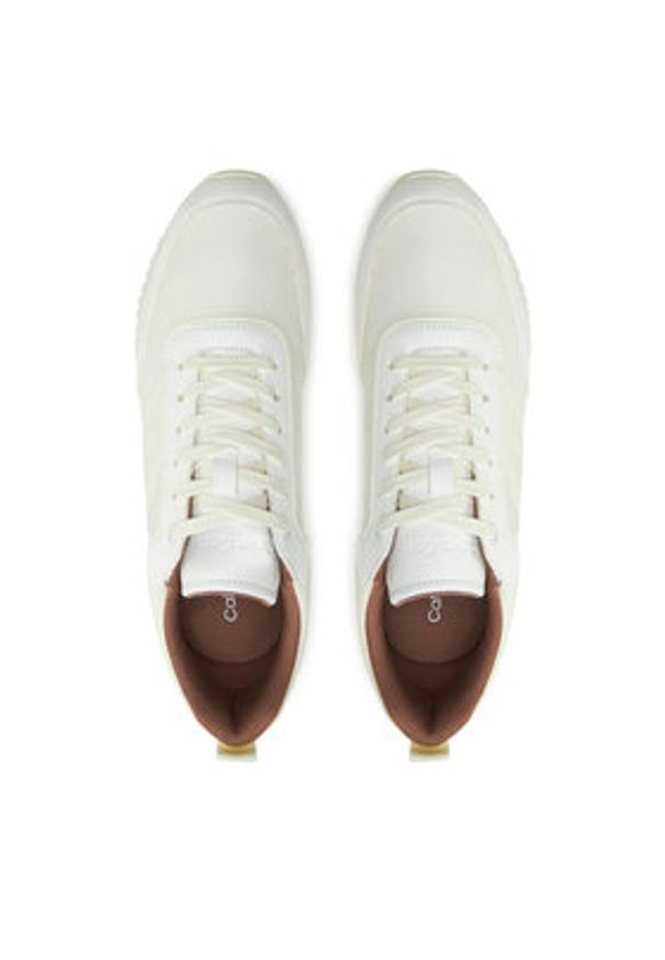 Calvin Klein Sneakersy Low Top Lace Up Logo Lth HM0HM01654 Biały. Kolor: biały. Materiał: skóra