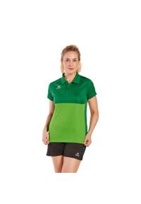 ERIMA - Damska koszulka polo Erima Six Wings. Typ kołnierza: polo. Kolor: zielony. Materiał: materiał