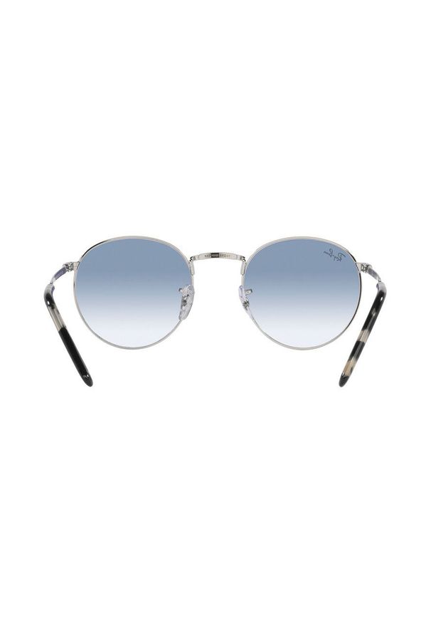 Ray-Ban okulary przeciwsłoneczne New Round kolor srebrny. Kształt: okrągłe. Kolor: srebrny