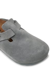 Birkenstock Klapki Boston zamsz 1029214 Szary. Kolor: szary. Materiał: skóra, zamsz