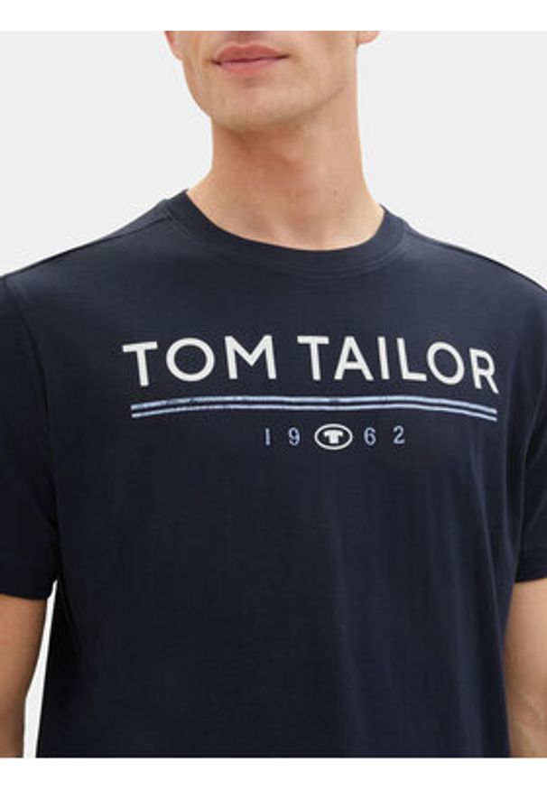 Tom Tailor T-Shirt 1040988 Granatowy Regular Fit. Kolor: niebieski. Materiał: bawełna