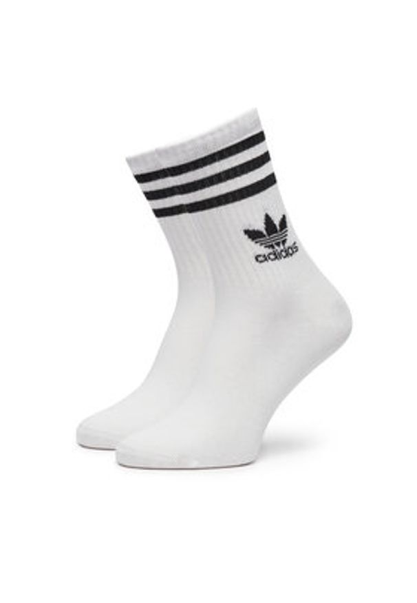 Adidas - adidas Zestaw 3 par wysokich skarpet unisex IJ0733 Biały. Kolor: biały. Materiał: bawełna, materiał