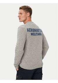 Aeronautica Militare Sweter 262MA1645UL00924 Szary Regular Fit. Kolor: szary. Materiał: wełna #1