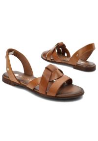Brązowe Sandały Armodo Modne Obuwie Damskie. Kolor: brązowy. Styl: młodzieżowy, elegancki, retro #4