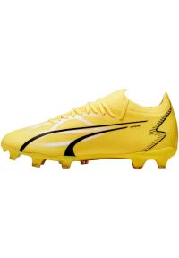 Buty piłkarskie Puma Ultra Match FG/AG M 107347 04 żółte. Kolor: żółty. Szerokość cholewki: normalna. Sport: piłka nożna