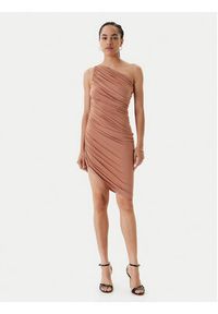 NORMA KAMALI Sukienka koktajlowa ST1253MD288833 Beżowy Slim Fit. Kolor: beżowy. Materiał: wiskoza. Styl: wizytowy #3
