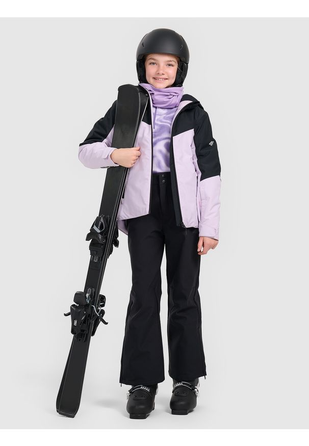 4f - 4F Kurtka narciarska membrana 5000 dziewczęca - fioletowa 146 (10-11 lat). Kolor: fioletowy. Materiał: poliester, materiał. Sezon: lato