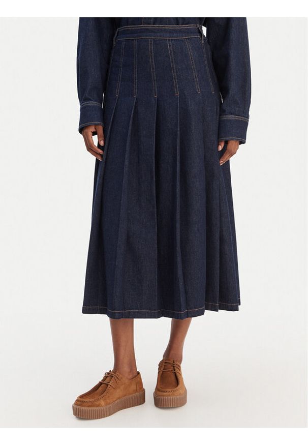 Weekend Max Mara Spódnica jeansowa Ovale 2615101071 Granatowy Regular Fit. Kolor: niebieski. Materiał: bawełna