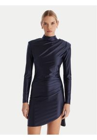 ACCESS FASHION Sukienka koktajlowa 54-3037-170 Granatowy Slim Fit. Kolor: niebieski. Materiał: syntetyk. Styl: wizytowy #1